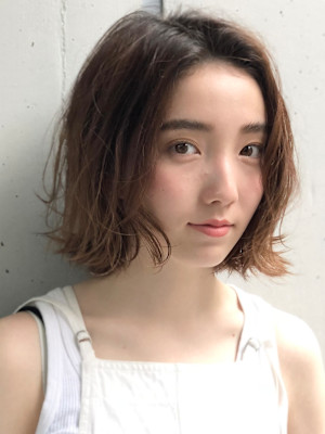 大人エアリーボブパーマ