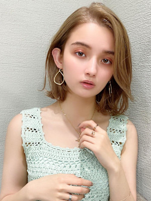 美髪/髪質改善/韓国/切りっぱなしボブ/フェイスレイヤー