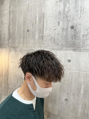 マッシュ×ツイストパーマ