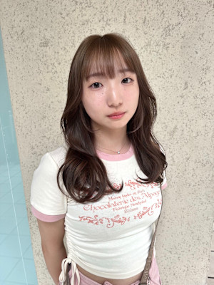 【天神】韓国風レイヤーカットxミルクティベージュ