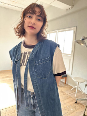 【SeeK NEXT立川】ニュアンスボブ/ハイトーンベージュ