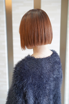 縮毛矯正×ウォームベージュ×ボブ　Hair 