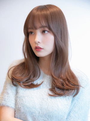 ふんわりカールヘルシースタイルルーズヘアショコラアッシュ