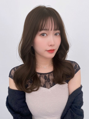 韓国ミディアムレイヤー大人かわいい20代30代40代２WAY