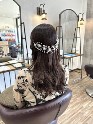 お呼ばれセット/ハーフアップ