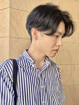 【daichi】#センターパート#毛流れパーマ#メンズカット