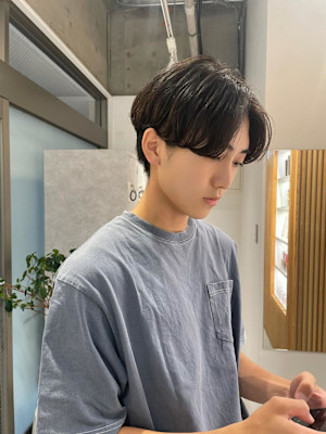 【daichi】#センターパート#毛流れパーマ#メンズカット