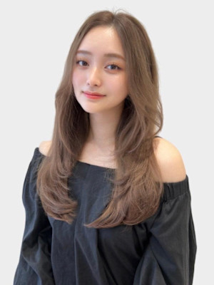 大人可愛い大人美人くすみカラーアッシュグレーベージュ