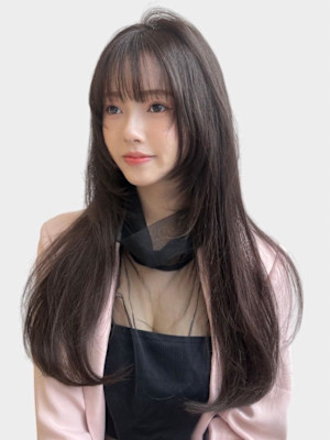 20代30代大人美人小顔ブリーチなし韓国ヘアアッシュブラック
