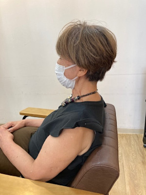 お客様髪質改善データ1297（70代ハンサムショート）