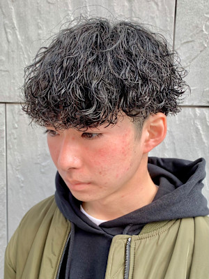 波巻きパーマ/メンズパーマ/マッシュ