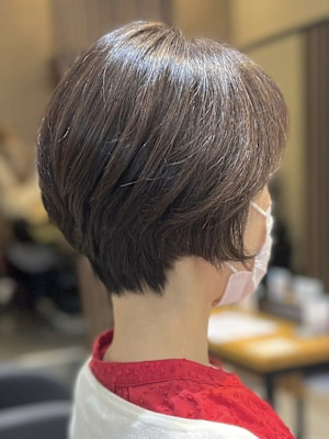 ミルクティーベージュカラーくびれヘアグレージュカラー韓国