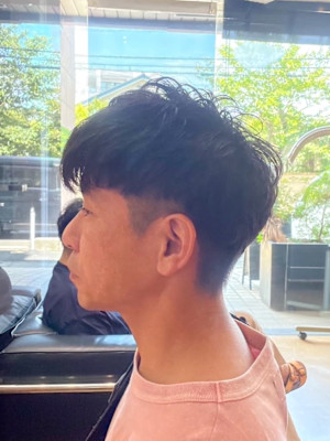 ダークアッシュ/アッシュブラック/カルマパーマ/ベリーショー