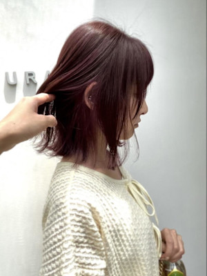 デザインカラー/レイヤーカット/ウェットヘア