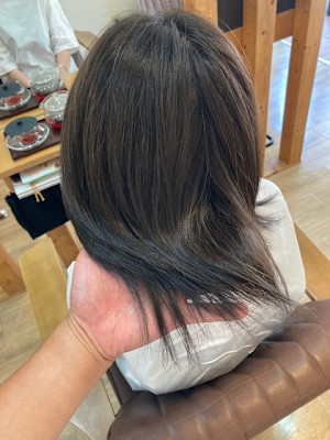 お客様髪質改善データ1296（アッシュグレイ）