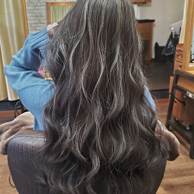 白髪ぼかしハイライト