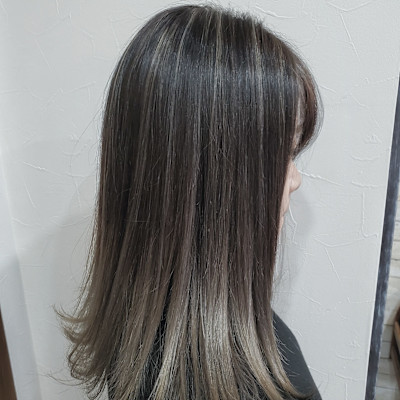 白髪ぼかしハイライト