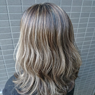 白髪ぼかしハイライト