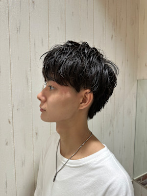 メンズ×ツーブロックショート