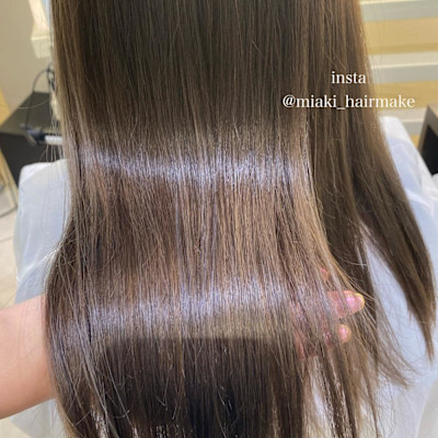 ＊ハイライト入れても艶髪/アッシュグレージュ