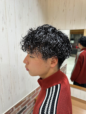 メンズ×スパイラルパーマ