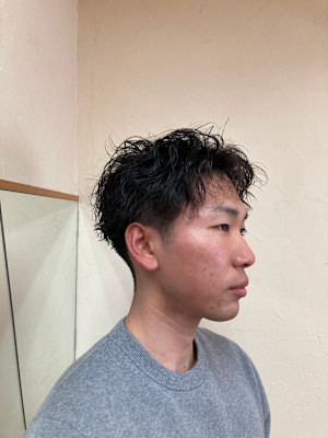 ツーブロックスパイラルパーマ