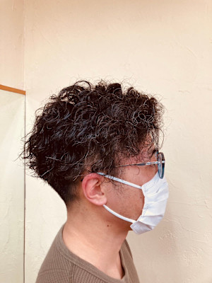 ツーブロックスパイラルパーマ