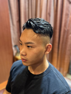 銀座　理容室　フェードカット