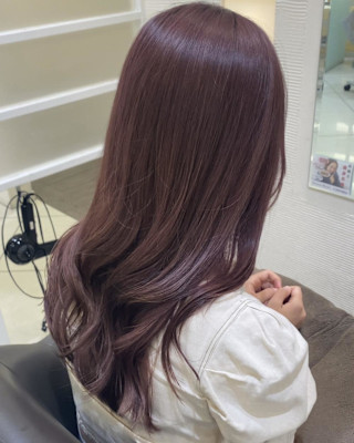 ブリーチ1回のピンクベージュ