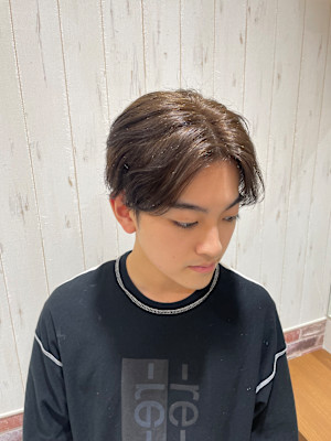 メンズ×センターパート