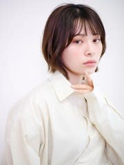 大人ボブ シースルーバング