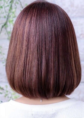 レイヤーボブオリーブカラー　＃髪質改善＃白髪ぼかし