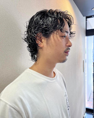 【ハクラ】メンズウルフ ウルフパーマ メンズパーマ