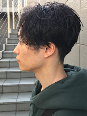 大人センターパートスタイル
