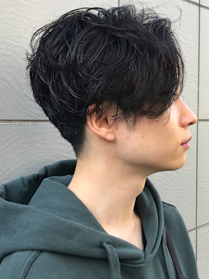 大人センターパートスタイル