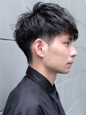 大人ツーブロックマッシュ