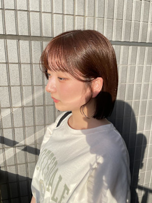 くすみピンクカラー/学割/ミルクティーベージュ/ピンクカラー