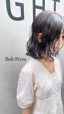 人気の緩めボブパーマ