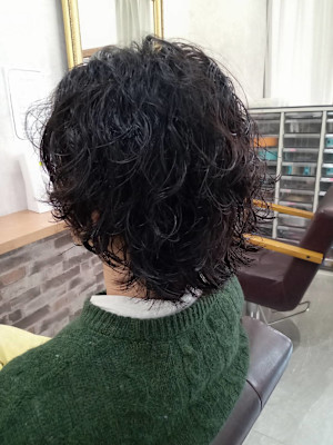 メンズパーマ　ミディアム