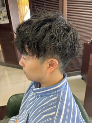 メンズ×パーマ【マッシュ＋ツイスト波パーマ】