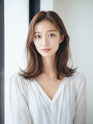 外ハネローレイヤースタイル