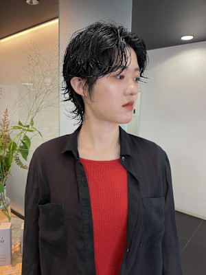 【ハクラ】ハンサムショート ハンサムウルフ ウルフパーマ