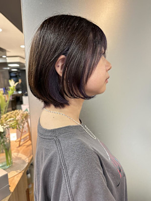 [aika]  耳かけてもかわいいボルドーカラー