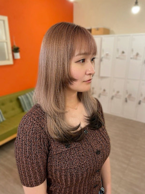 毛先カラー/エンドカラー/顔まわりレイヤー