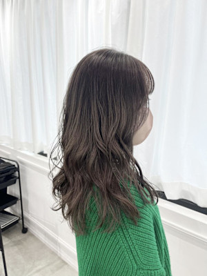美髪/大人かわいい/こなれミディ/サンドベージュ