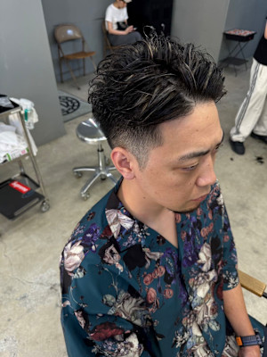 メンズカット×メッシュ×パーマ