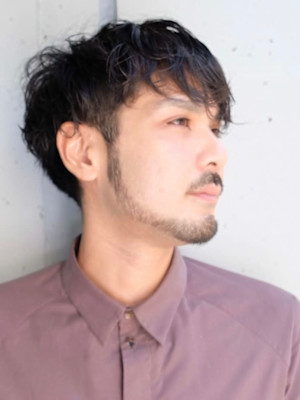 大人マッシュパーマ