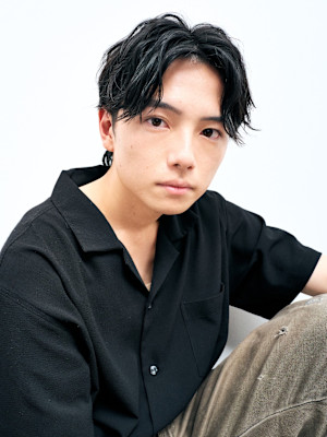 【吉田智哉】メンズパーマ、メンズセンターパート、7:3パート