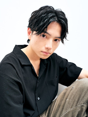 【吉田智哉】メンズパーマ、メンズセンターパート、7:3パート