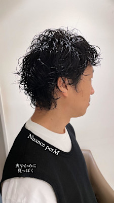 上杉柊平風マッシュパーマ